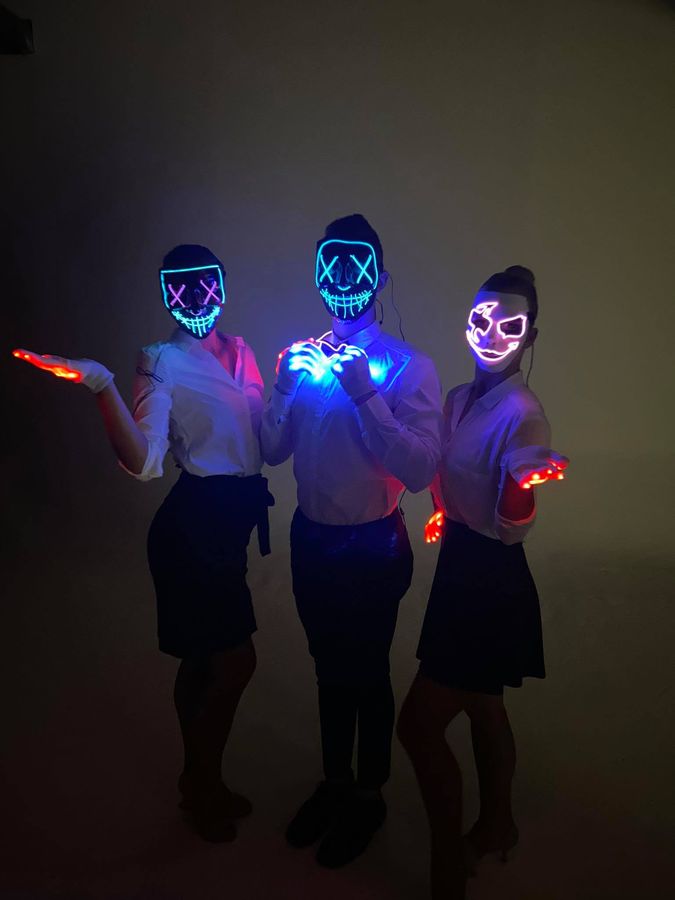 Horor flashmob, Halloween, LED light show — fotka 4