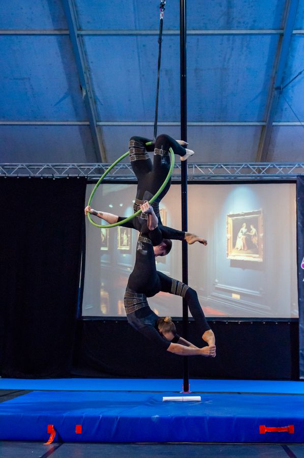 Aerial hoop doubles