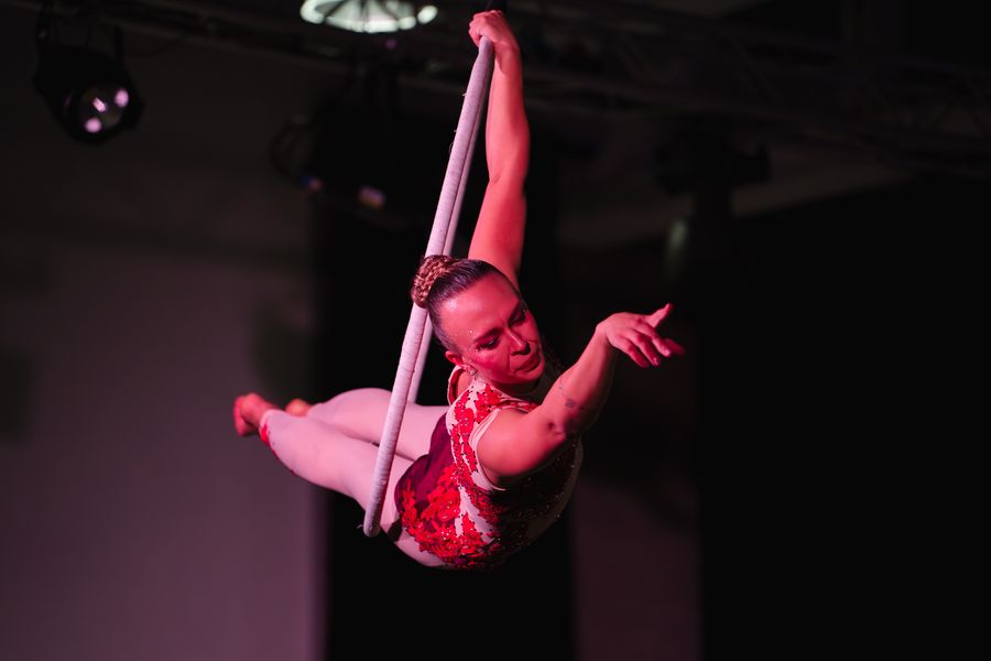 Aerial hoop show