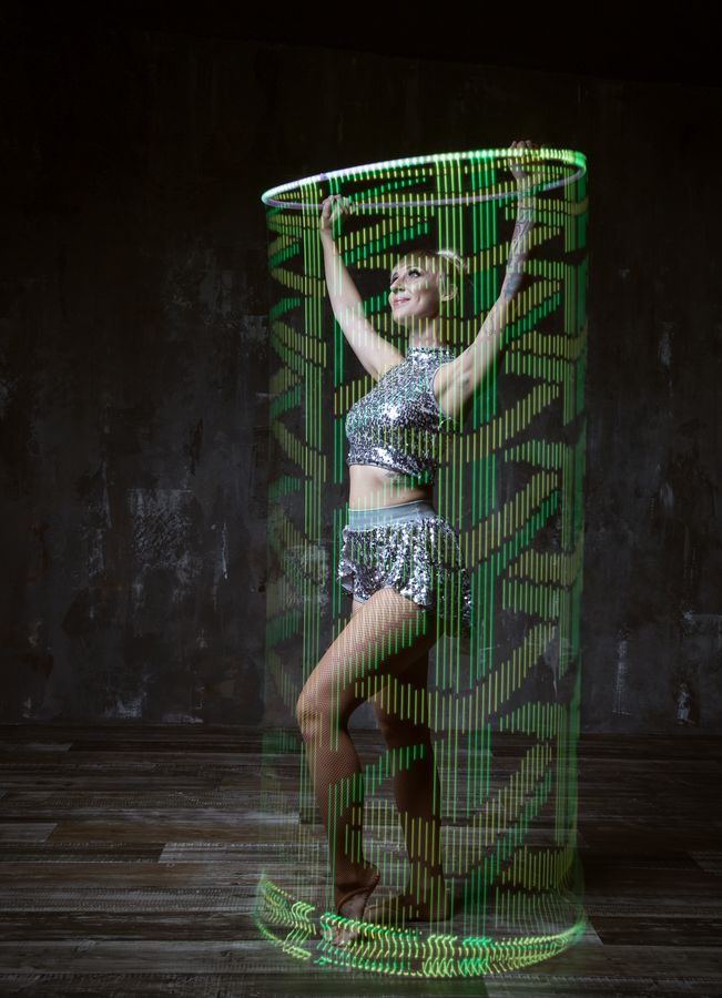 Světelná show ○ Hula Hoop Vějíře Pixel Poi ○ — fotka 7