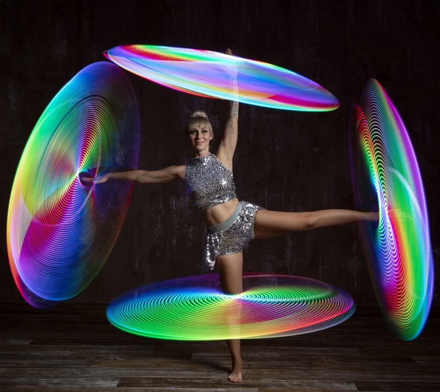 Světelná show ○ Hula Hoop Vějíře Pixel Poi ○ — fotka 6