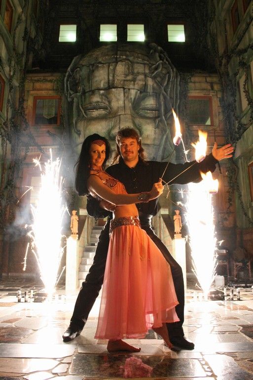 Ohňová show - pyrotechnika — fotka 3